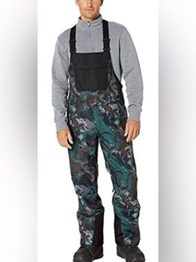 NWT!! Obermeyer Men’s Insulated Waterproof Camo Ski Bib Pants Size Small